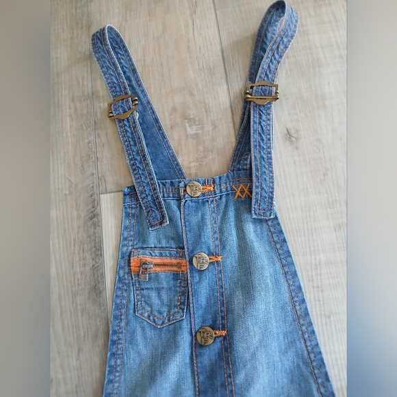 Zara Trf Denim Skirt/Overalls. Size 4 - Picture 2 of 10